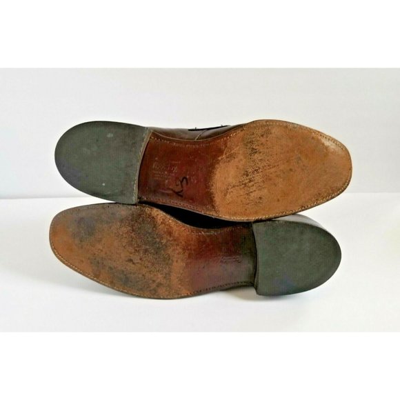 FOOTJOY Brown Leather Dress Loafers Sz 11.5 AAA A Extra Narrow Tassels - Picture 8 of 12